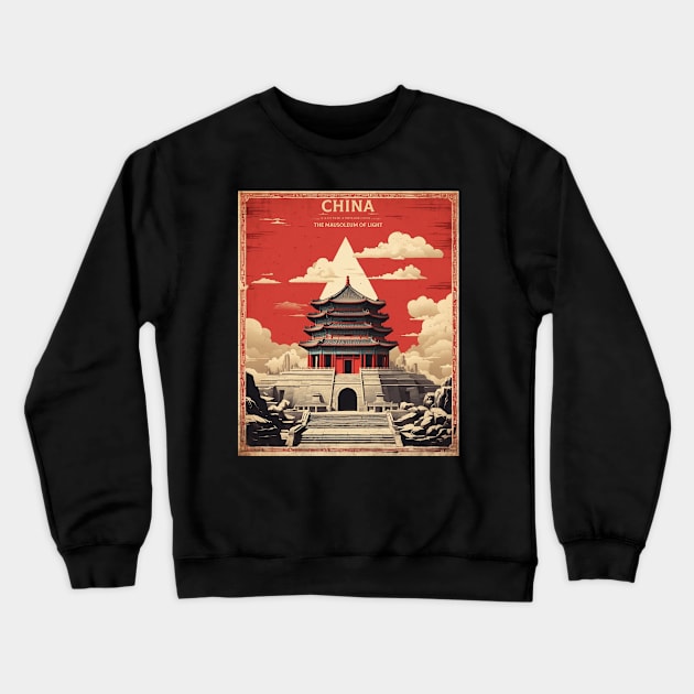 The Mausoleum of Light China Vintage Poster Tourism Crewneck Sweatshirt by TravelersGems